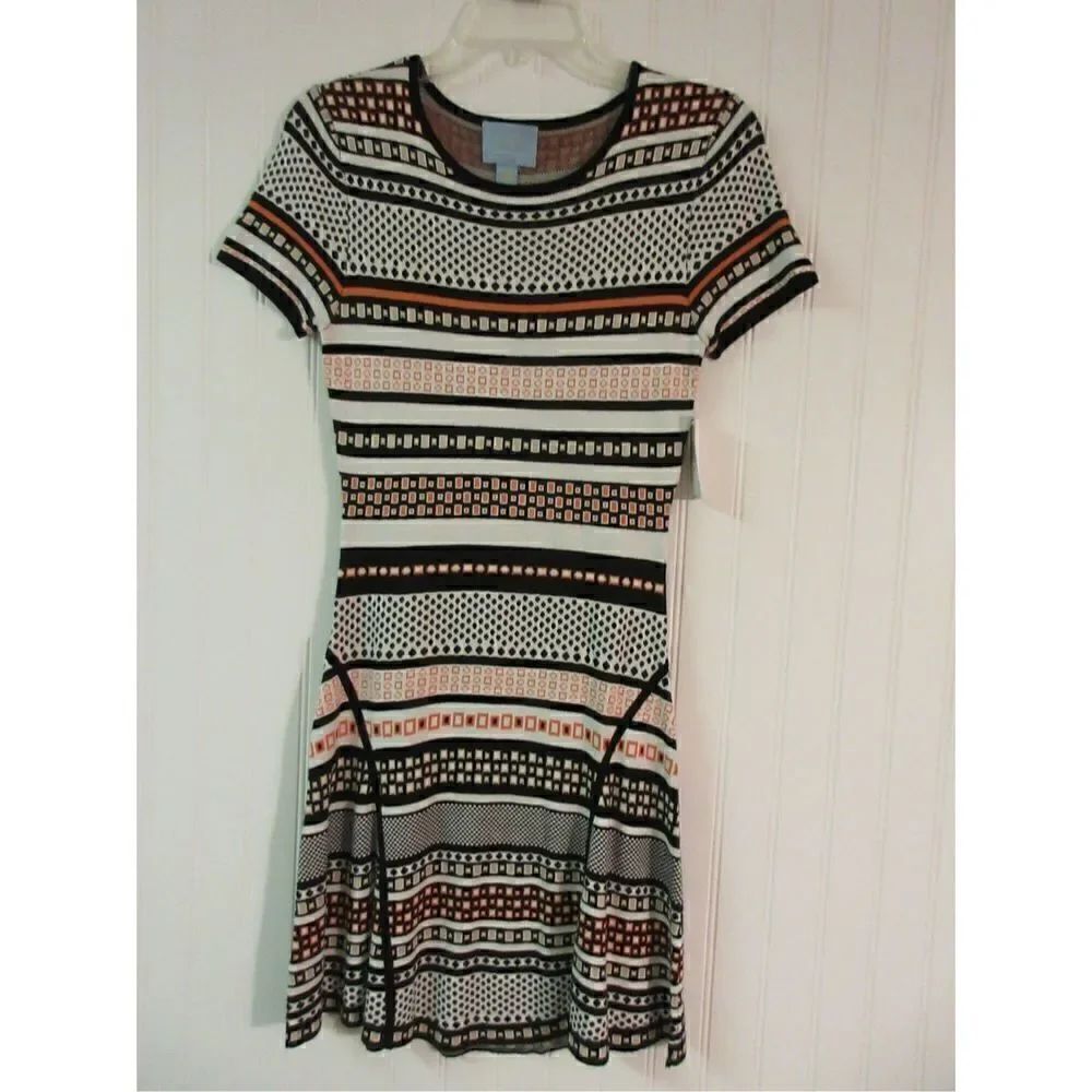 CeCe by Cynthia Steffe striped dress PS NWT